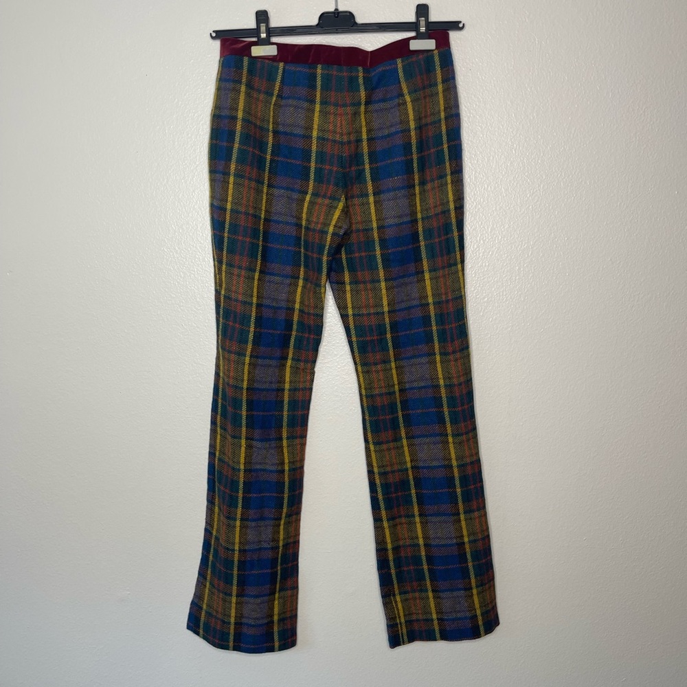 Vintage Plenty Flannel Floral Multi-colored Wool Blend Pants Size Medium - Picture 12 of 13